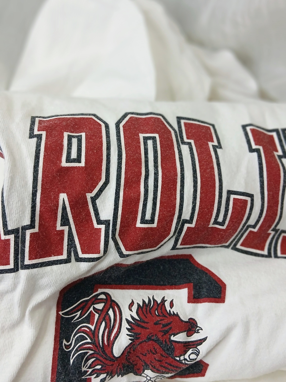 White & Red University-Style Decorative Throw Pillow